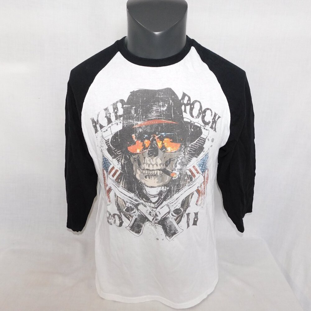 Kid Rock 2011 Born Free Tour 3/4 Raglan Sleeve Baseball Style T Shirt Mens M